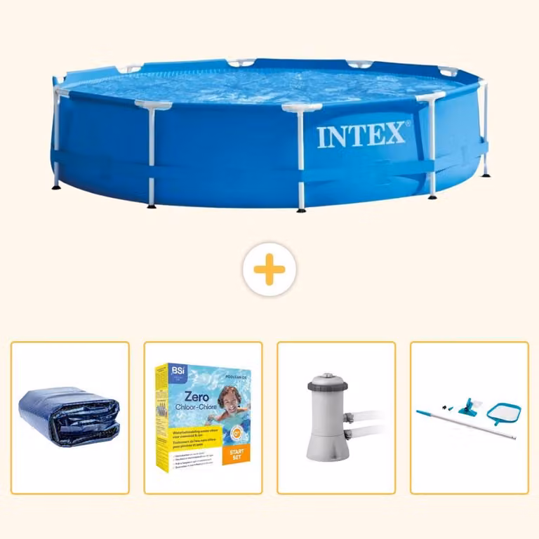 Piscina autoportante rettangolare - 366x76 cm - 5 pezzi - SCB14