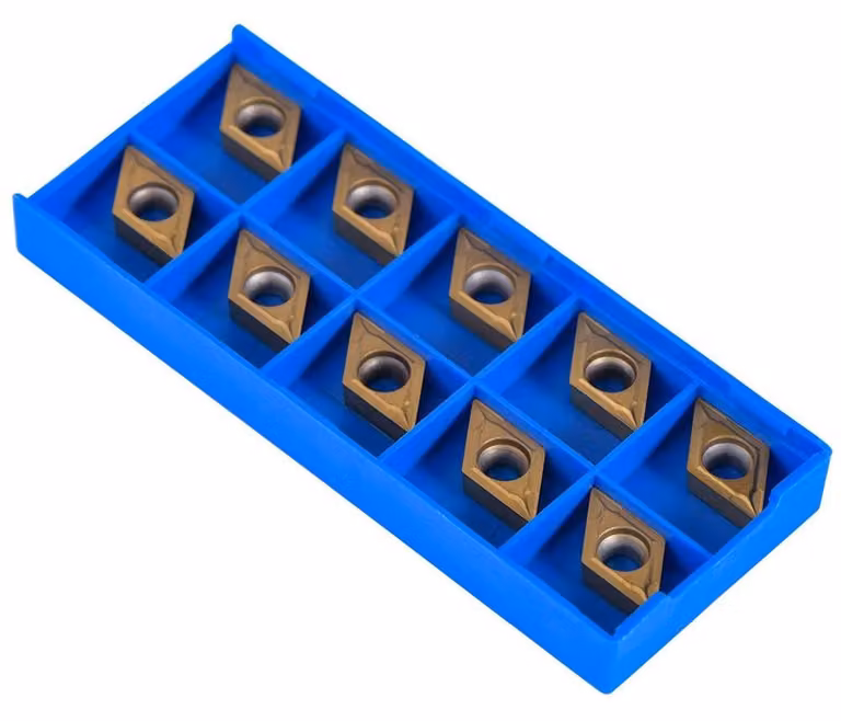 Omgoods - Set di 10 lame per taglio in metallo duro - Forma a diamante, angolo di 55 gradi - Spessore della lama: 3,97 mm - Acciaio inossidabile - Uso duraturo - Finitura eccellente - Utensile per taglio