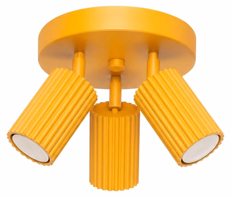 Plafoniera KARBON 3P gialla 3xGU10 10W in alluminio 18x19,5x19,5 cm Sollux Lighting
