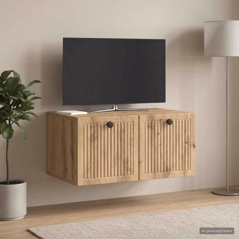 Mobile Porta TV da Muro vidaXL in Legno Marrone, L 59,5 cm x P 41 cm x H 30 cm