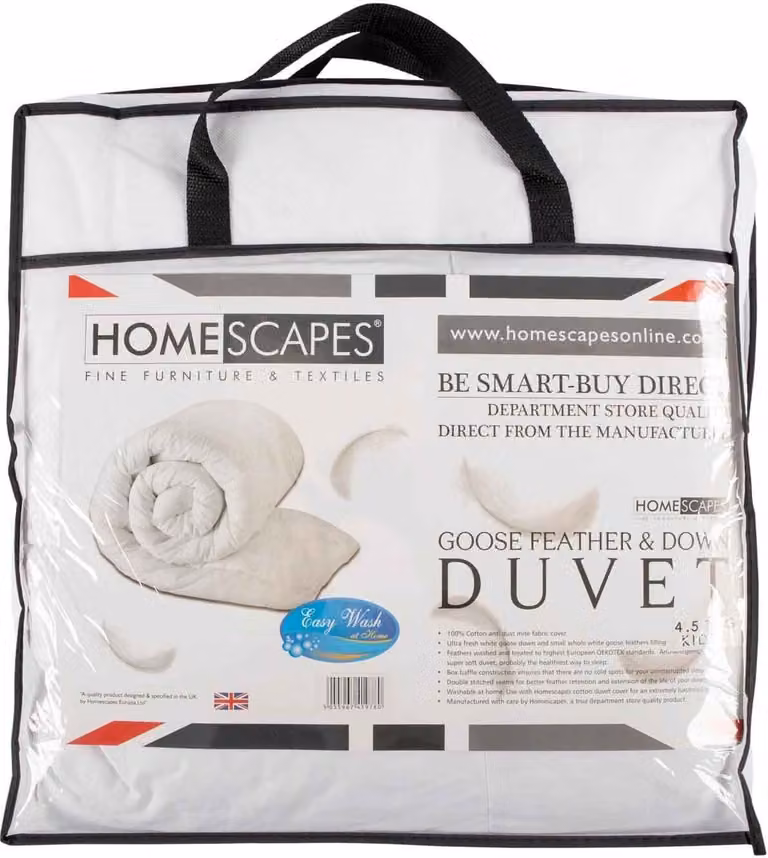 HOMESCAPES Copripiumino estivo per bambini 120x150 cm – Piume d'oca e piumino, classe di calore 2