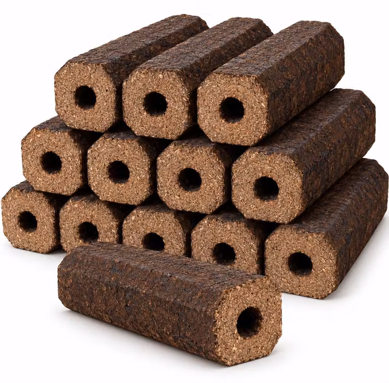 Pini Kay – Bricchetti di legno – 12 pezzi – circa 10 kg – Bricchetti di legno duro – 850 g per bricchetto – Adatti per stufe a legna, caminetti e bracieri
