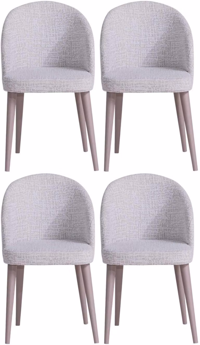 Sedia in stile moderno, colore bianco, in legno e tessuto morbido, nuova e comoda, per la sala da pranzo
