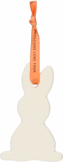 Coniglietto Solidale Fondazione Lene Thun in ceramica e plastica bianco