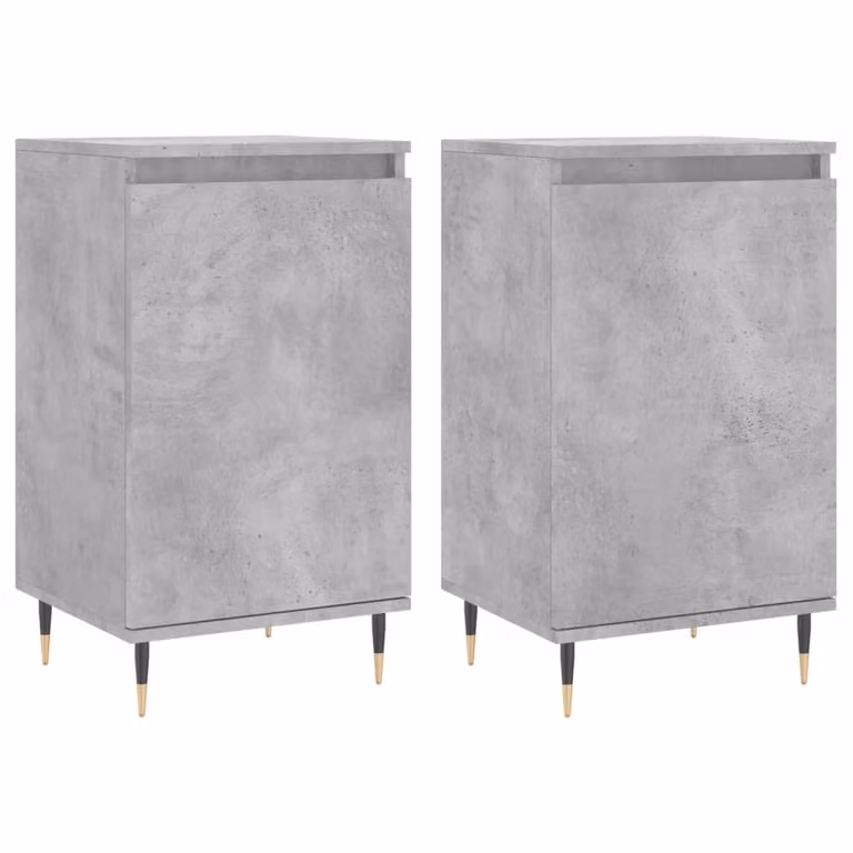 Credenze 2 pz Grigio Cemento 40x35x70 cm in Legno Multistrato