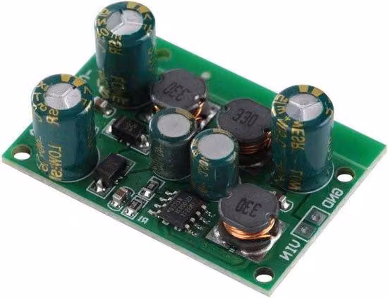 Convertitore boost CC-CC con tensione di uscita positiva e negativa ±15 V