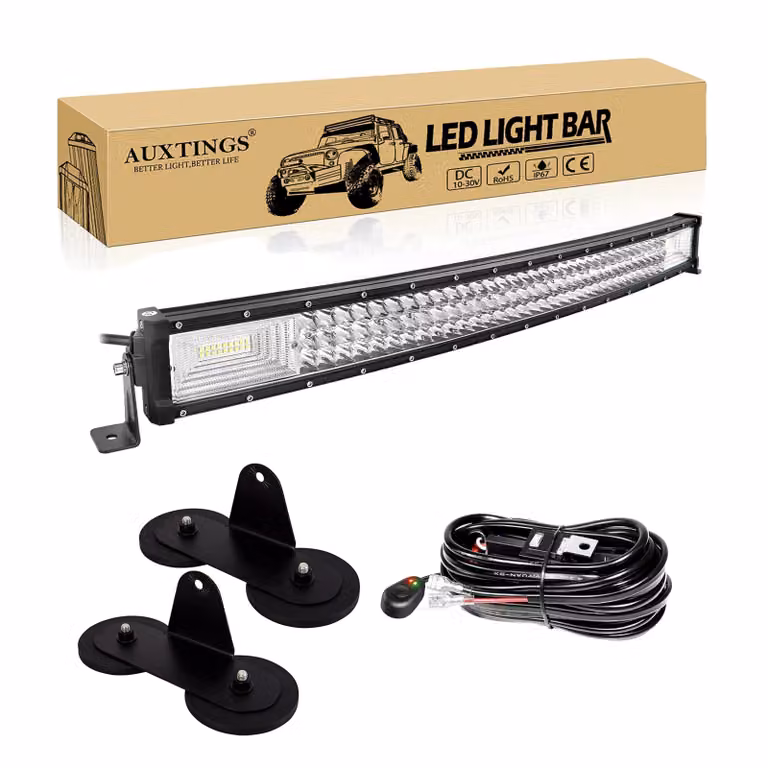 Striscia luminosa a LED, 270W-675W watt, impermeabile IP67, filo da 32 pollici in staffe