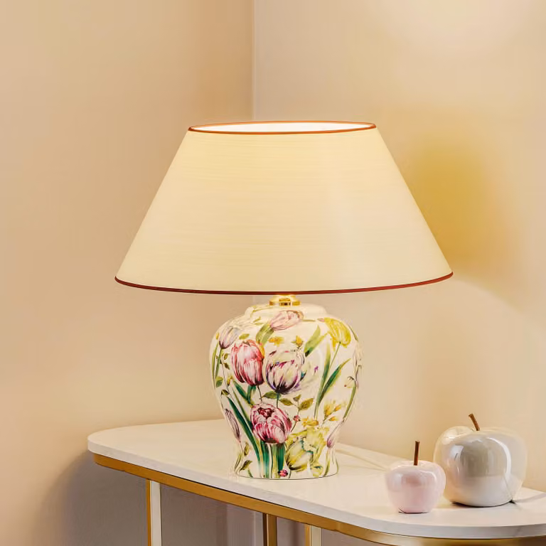 Menzel Lampada da tavolo LIVING, Bianco / Opale, Soggiorno / Sala da pranzo, Plastica, Lampada da tavolo
