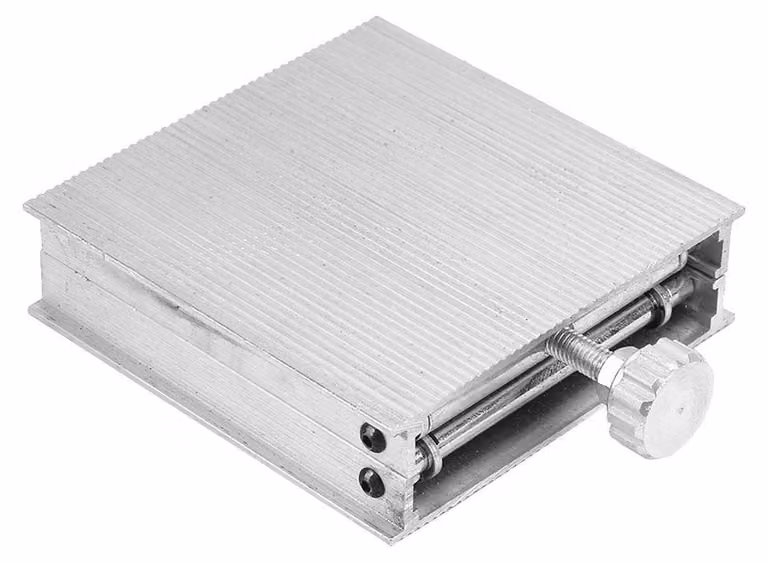 Piattaforma elevatrice per lavori in alluminio, dimensioni 90x90 mm, regolabile, con corsa di sollevamento di 90 mm