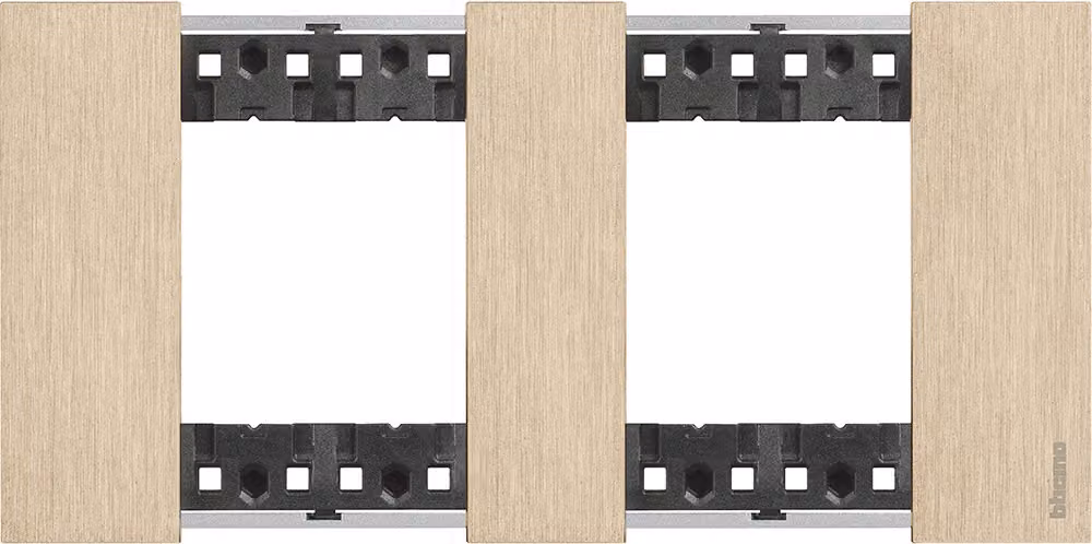 Blende 2 x 2 Metallmodul BTicino Living Now KA4802M2N_ Gold