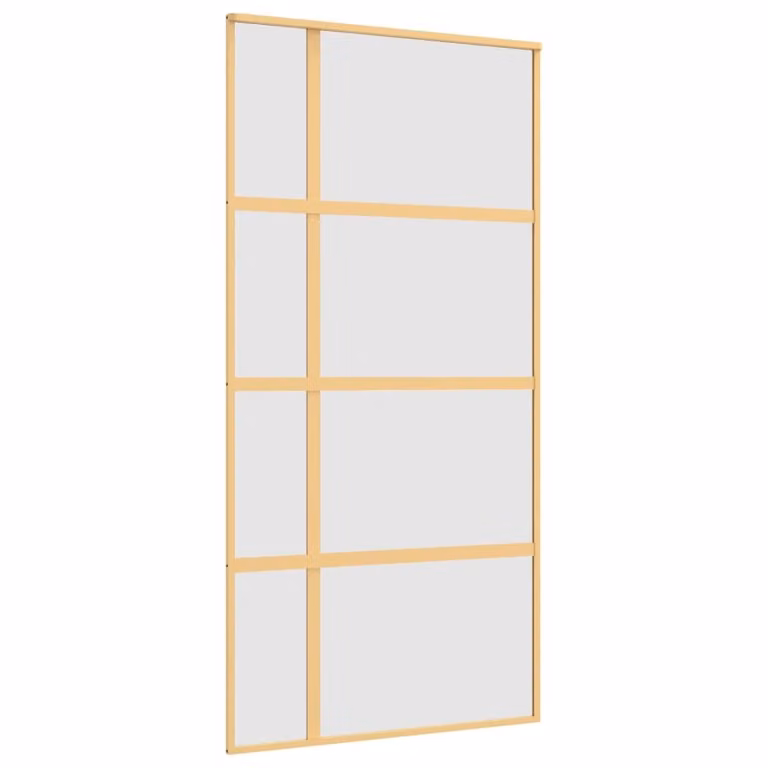 Porta Scorrevole Oro 102,5x205 Vetro Smerigliato ESG Alluminio