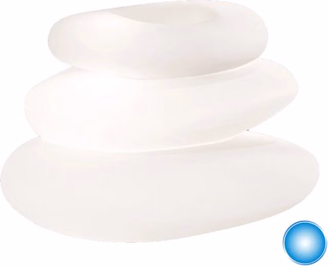 Lampada vaso luminoso TEKCNOPLAST Eden Pot Bright in resina con luce LED blu H: 62 cm, L: 75 cm, P: 47 cm