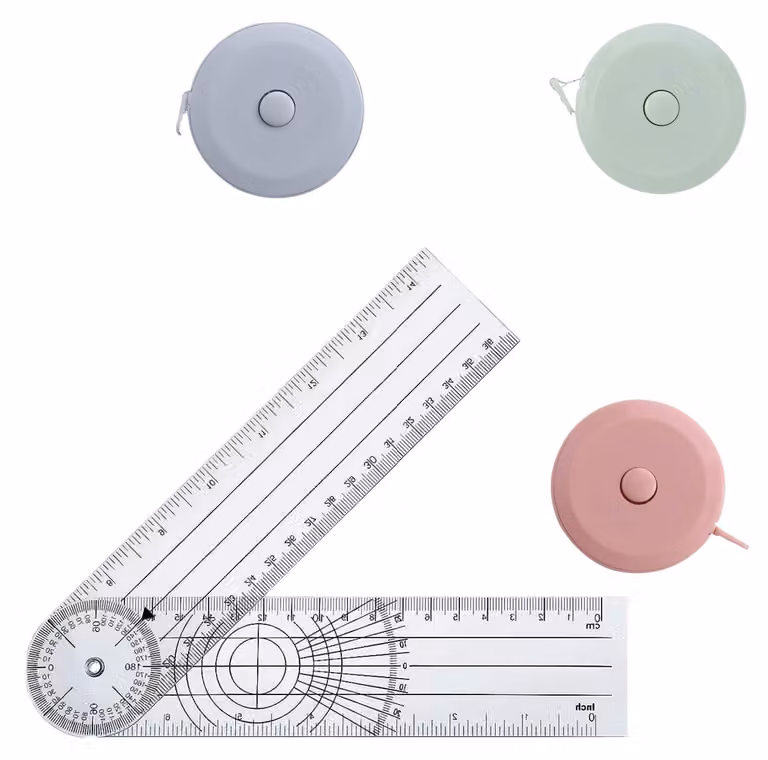 Set di goniometro e metro a nastro, 150 cm, per misurazioni corporee