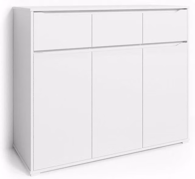 Cassettiera Ruben Bianco 120 x 101.6 cm con cassetti Vicco