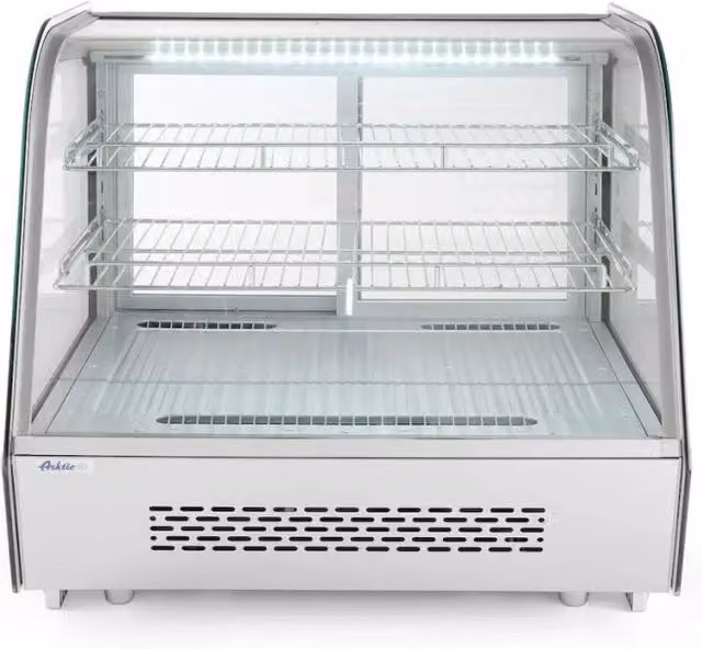 Vetrina refrigerata da banco Arktic in acciaio inox e vetro, colore argento, 120L
