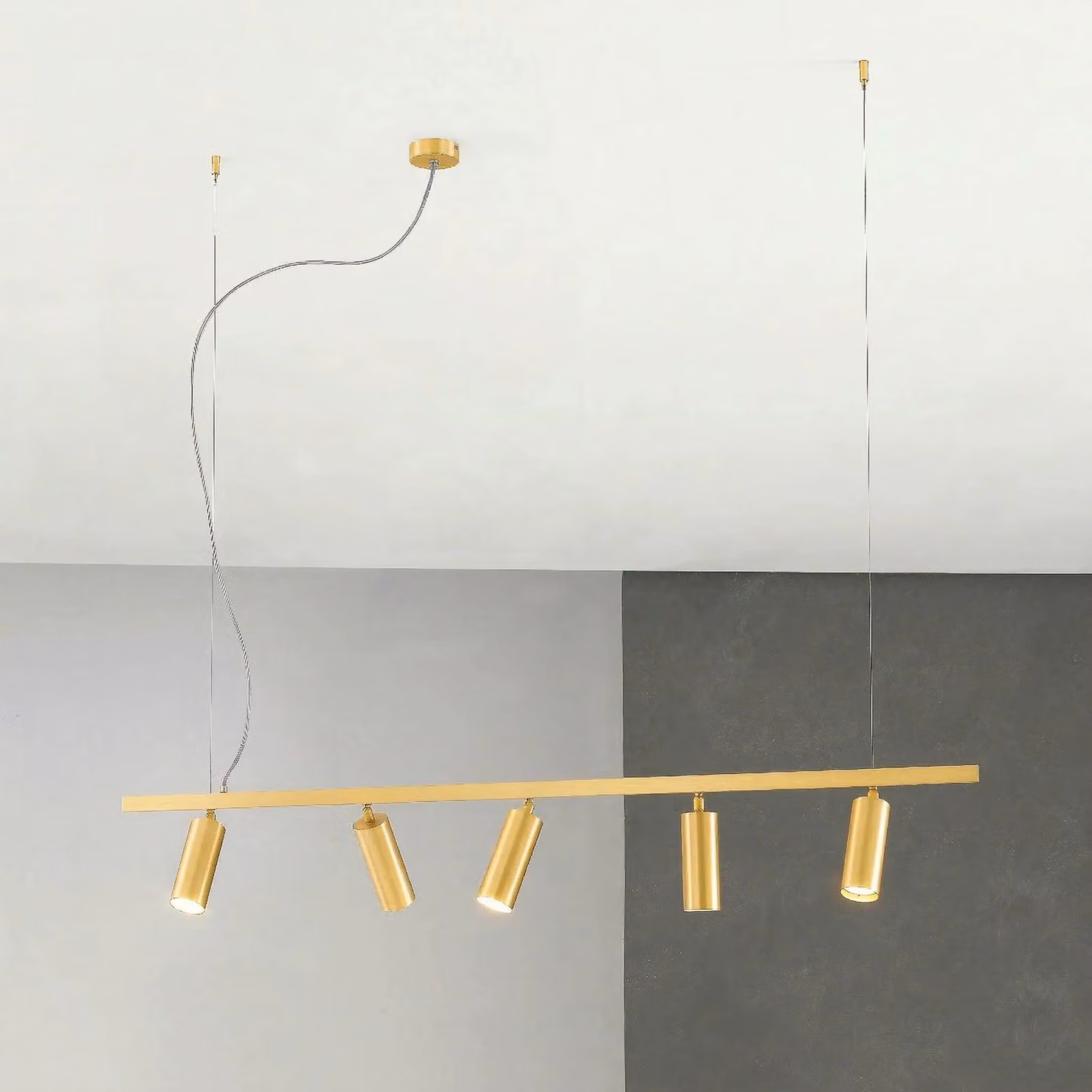 Cremasco Lampada a sospensione 7531, dimmerabile, Ottone / Oro, Soggiorno / Sala da pranzo, Ottone, Moderno, Lampada a sospensione