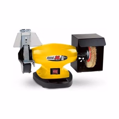 Smerigliatrice e Pulitrice da Banco Femi Bg 36N Gialla con Acciaio Inox, Ø 150 mm, 450 W – 2