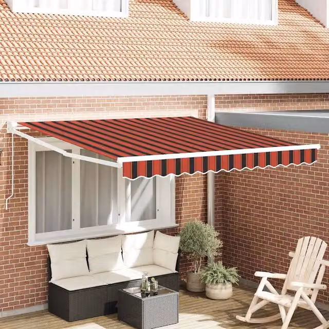 Tenda retrattile Arancione e Marrone 350 x 250 x 165 cm 3330233