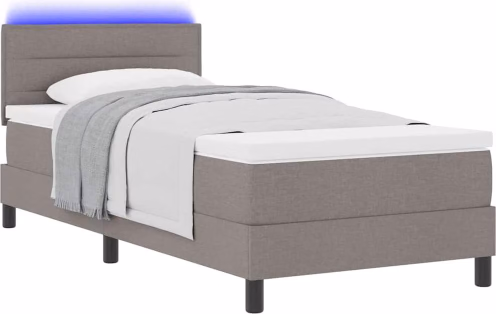 Letto a molle con materasso con led Talpa 90 x 200 cm Tessuto