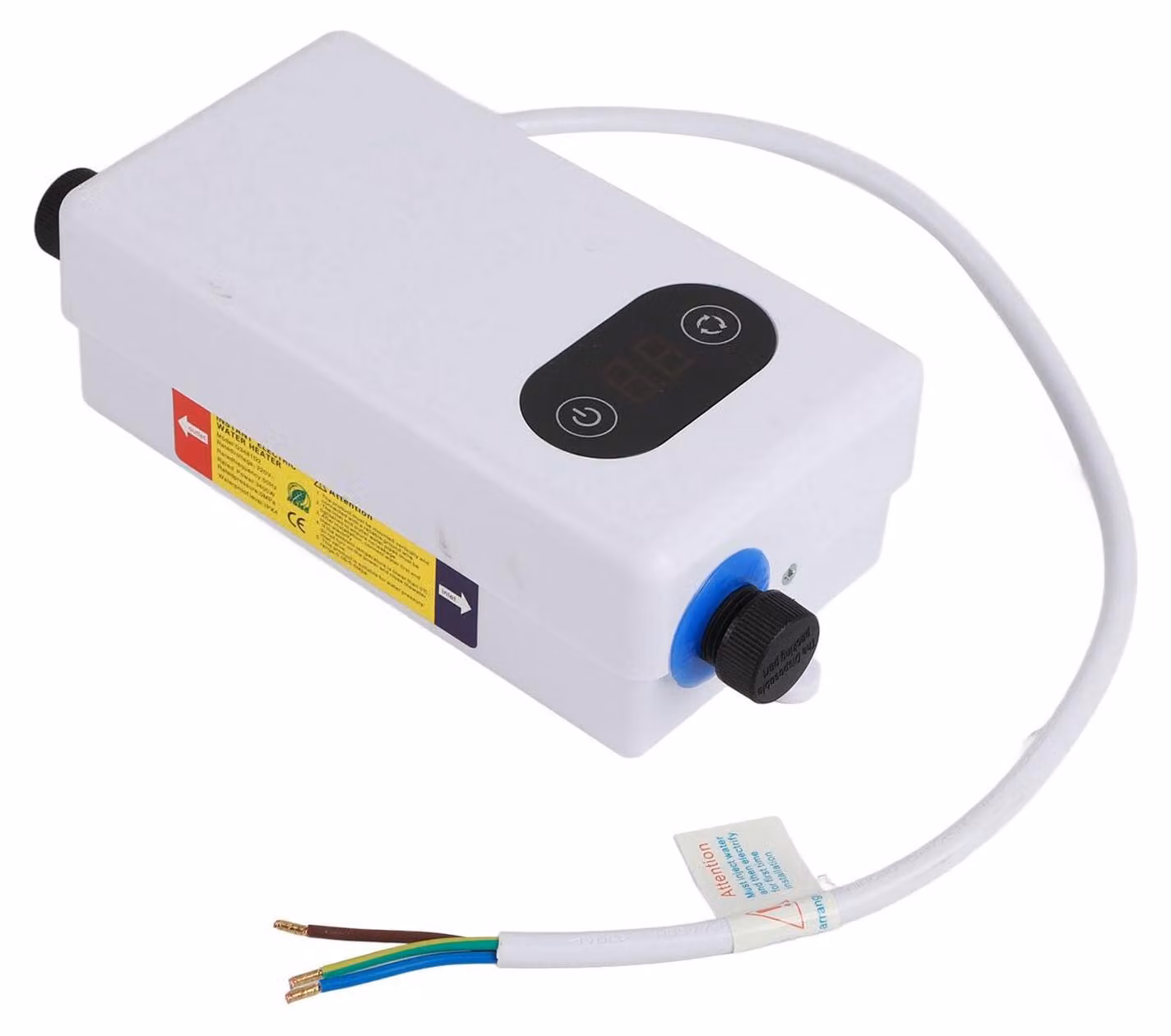 Scaldabagno elettrico istantaneo da 3400 W, in acciaio inossidabile, grado di protezione IPX4, per cucina e bagno