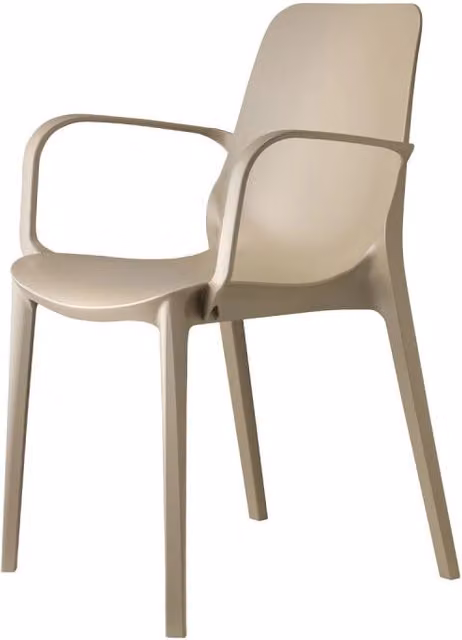 SET 4 SEDIE GINEVRA TECNOPOLIMERO CON BRACCIOLI SCAB DESIGN - Tortora 15