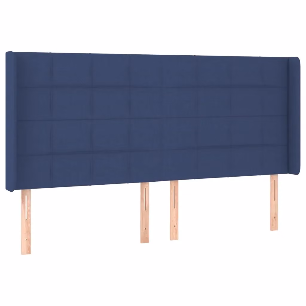 Testiera con orecchie Design Mania in tessuto blu L: 183 cm, P: 16 cm, H: 118-128 cm – 2
