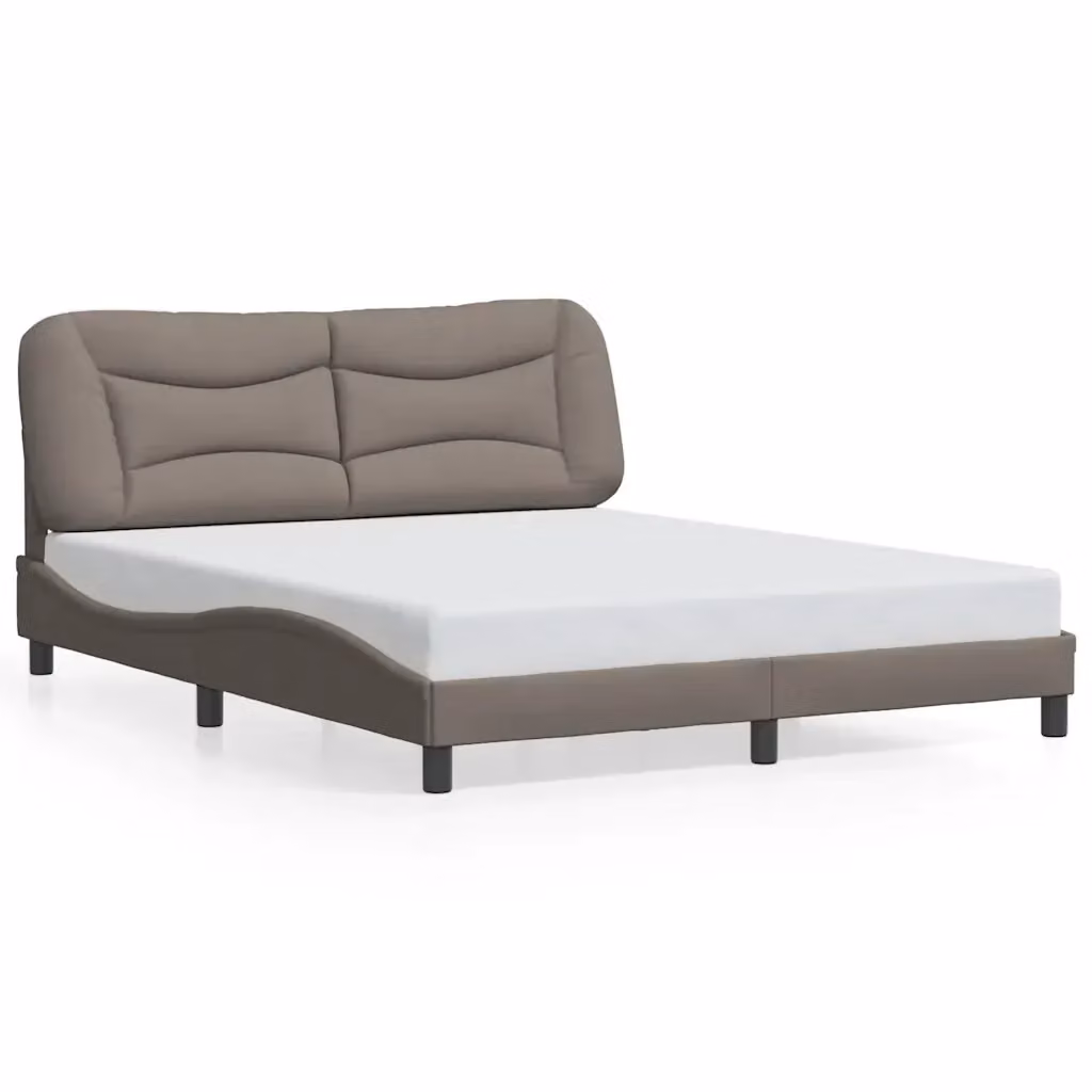 Giroletto senza materasso Hvar vidaXL in tessuto beige L/P/H: 160 x 200 cm – 2