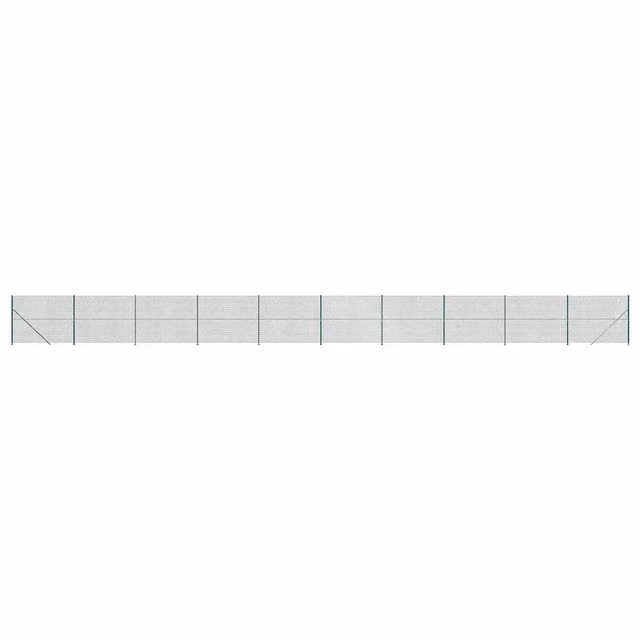 Recinzione da giardino a rete in acciaio zincato con rivestimento in PVC verde, montaggio a superficie, L: 25 m, H: 1,6 m