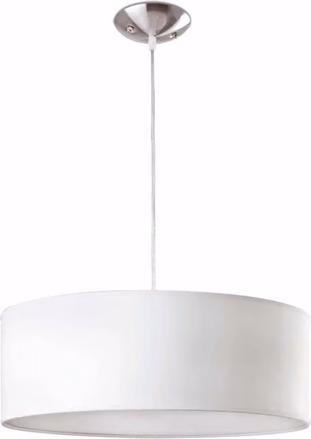 Lampada a sospensione SEVEN di Faro Barcelona, design moderno in bianco e argento, forma cilindrica