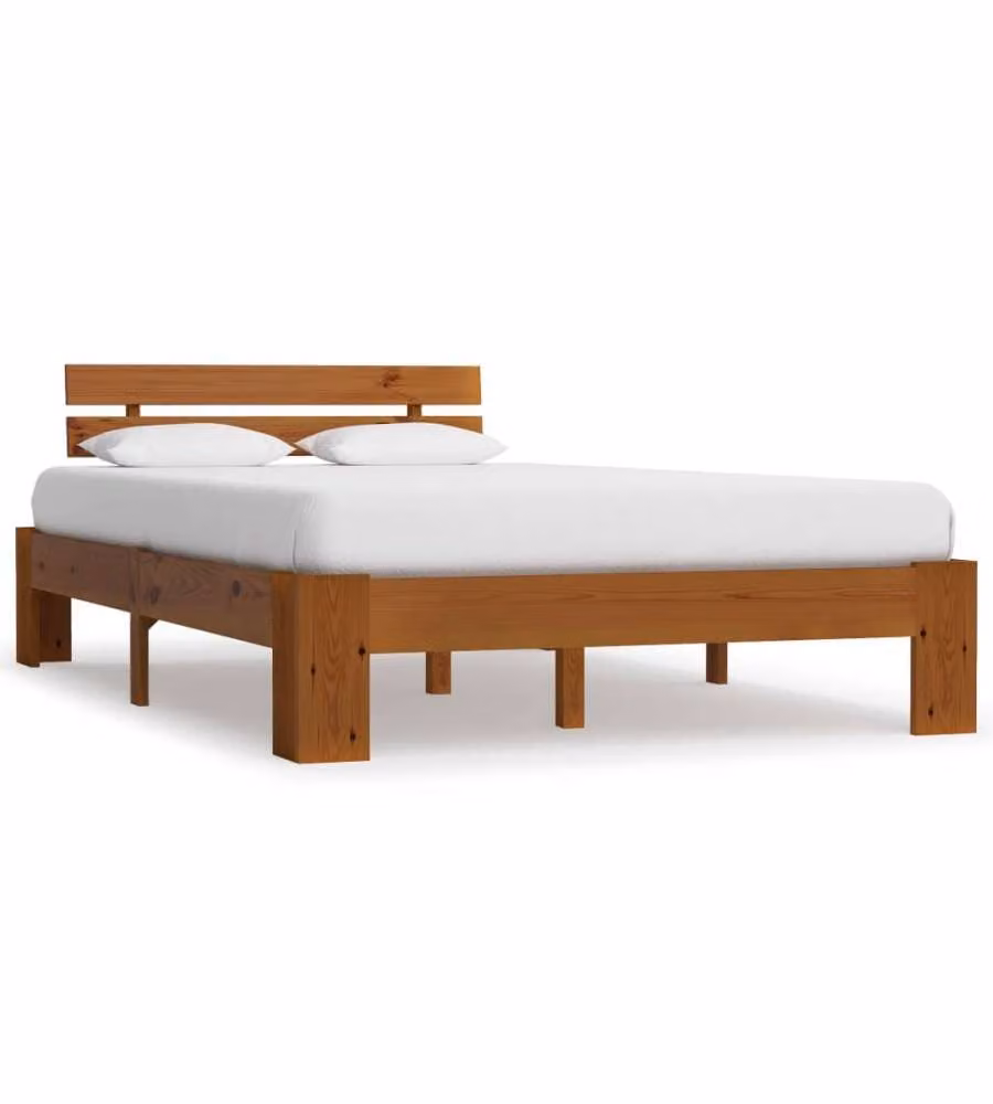 Giroletto vidaXL in legno massello di pino marrone miele L/P: 120 x 200 cm