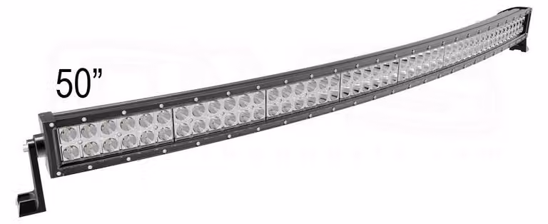 Barra LED curva da 127 cm, 288 W (faro a LED) con illuminazione bianca direzionale, 12 V/24 V