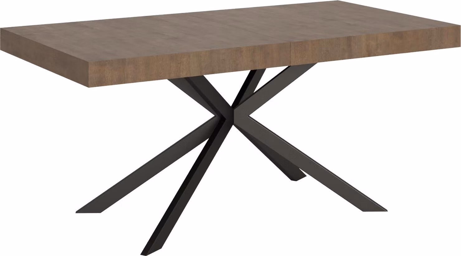 ITYHOME - Tavolo allungabile 160/420X90 cm Plaker noce gambe antracite