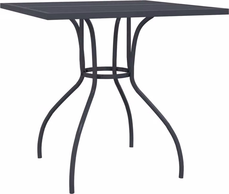 Tavolo da Giardino Antracite 80x80x72,5 cm Rete d'Acciaio