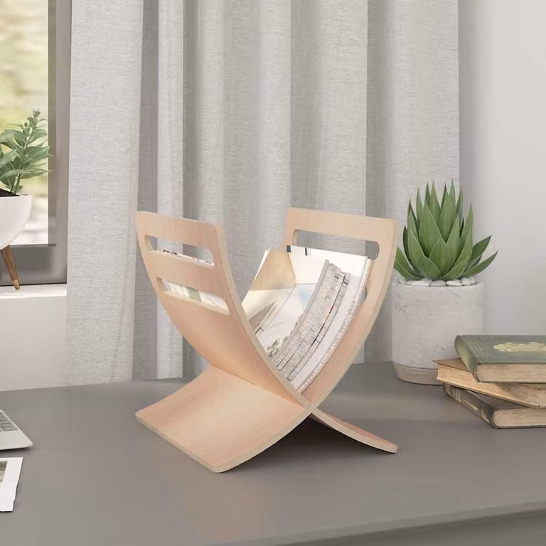 vidaXL Portariviste da Pavimento in Legno di Pino Colore Naturale Beige