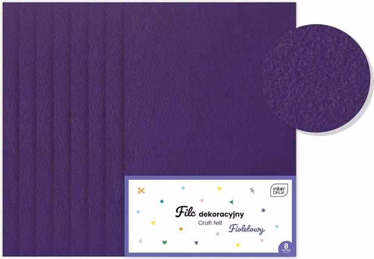 Feltro decorativo viola 8 pezzi