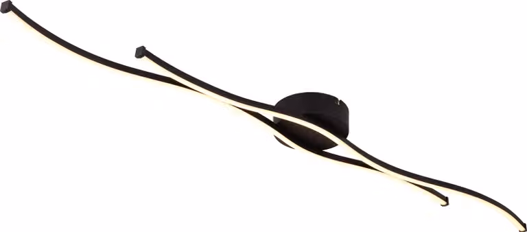 Plafoniera LED, metallo, nero, L 110,4 cm