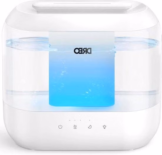 Umidificatore Dreo con Diffusore di Oli Essenziali e Luce Notturna, Capacità 4L, Bianco