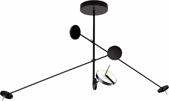 Lampada a sospensione LED LedsC4 Invisible nera con design moderno ad anello regolabile e luce bianco caldo