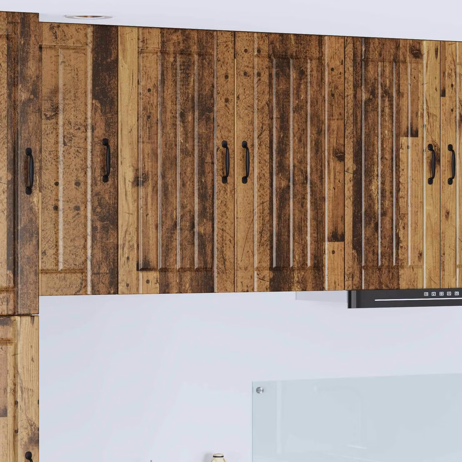 Armadietto a muro da cucina vidaXL LUCCA in legno marrone con ante a battente, L 80 cm x P 31 cm x H 80 cm