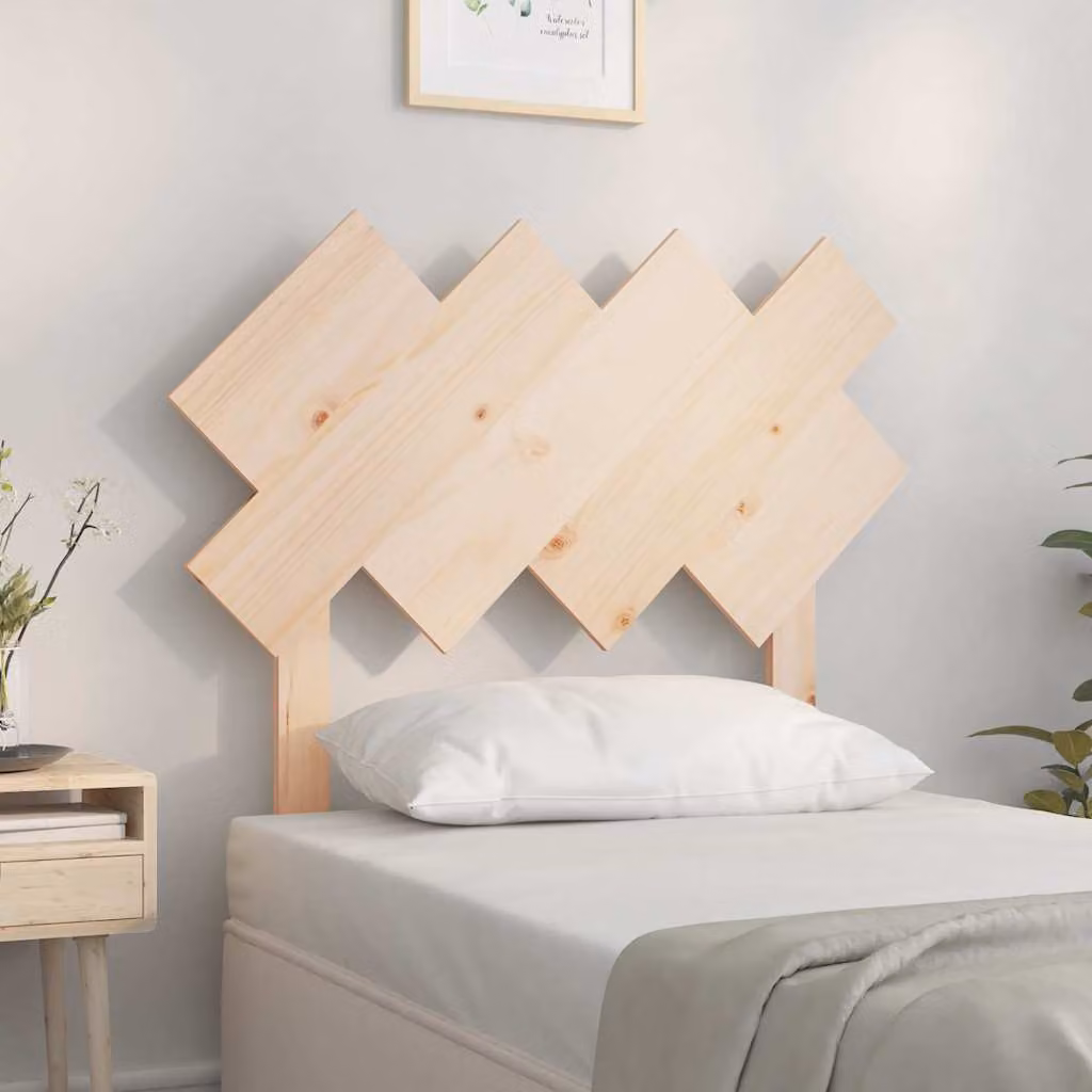 Testiera per letto vidaXL in legno massello di pino naturale stile rustico L: 92 cm, P: 3 cm, H: 81 cm