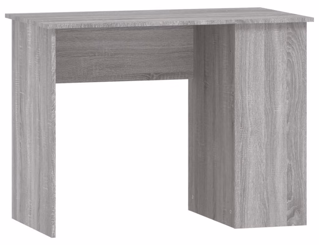 Solidchoice - Scrivania grigia Sonoma con 2 cassetti, dimensioni 100 x 55 x 75 cm
