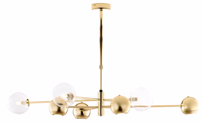 Lampada a sospensione MOKA dorata 8xGU10x10W in metallo, dimensioni: 69x100x95,5 cm, IP20, Jupiter