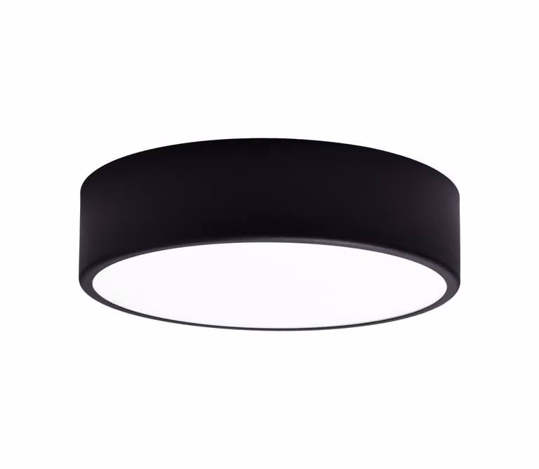 Brilagi - Plafoniera bagno CLARE 2xE27/24W/230V d 30 cm nero IP54