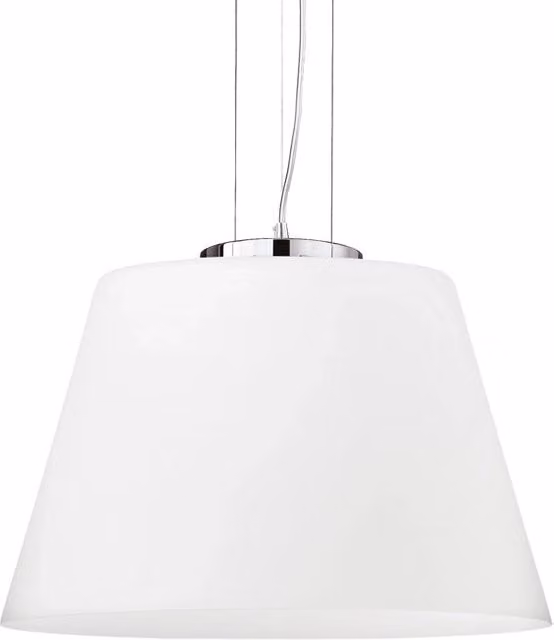 Sospensione Moderna Cylinder Metallo Bianco 1 Luce E27
