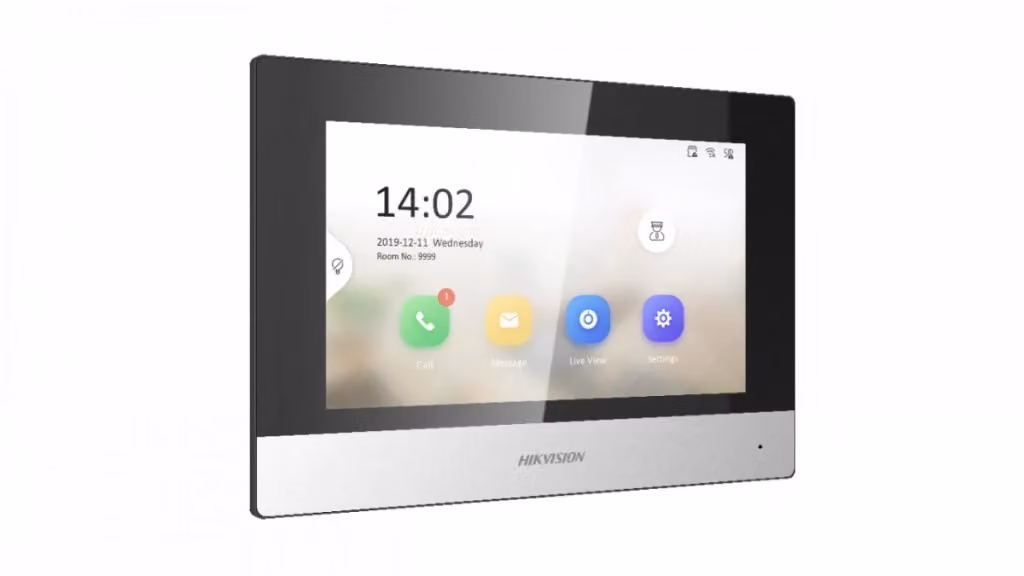 Monitor Videocitofono Hikvision DS-KH6320-WTE2 Wireless con Schermo da 7 Pollici, Bianco – 2