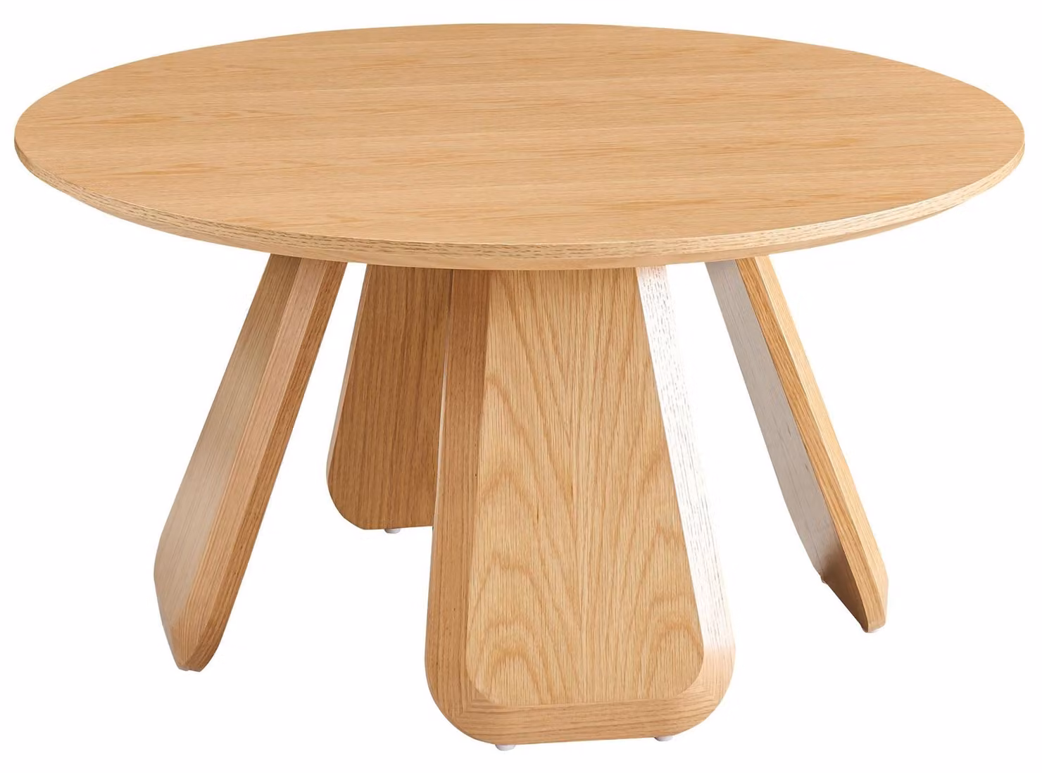 Selsey Affitly - Tavolino rotondo, diametro 80 cm, finitura effetto legno naturale, MDF con impiallacciatura in legno massello