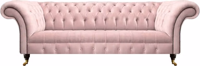 Sofa Dreisitze Couch Rosa Polstermöbel Wohnzimmer Chesterfield Einrichtung