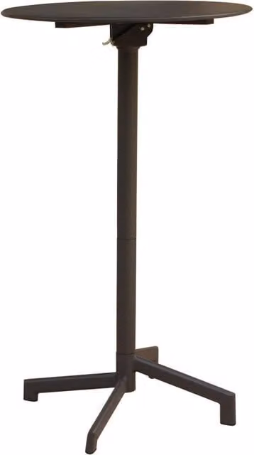 Tavolo alto rotondo Vega GIORDANOSHOP in acciaio color taupe H 102 cm Ø 60 cm