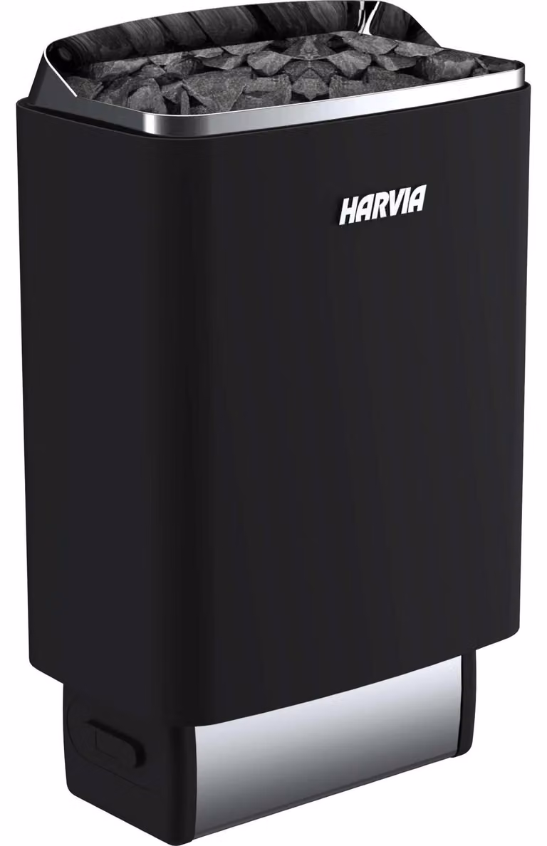 Stufe per sauna Harvia Top Steel Black 6,0 kW | richiede un sistema di controllo separato | HME600400BX
