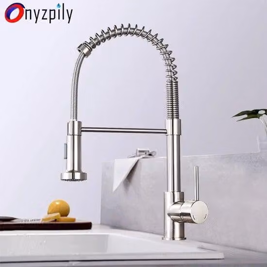 Rubinetto da cucina girevole - Rubinetto flessibile per la ristorazione - Cromo opaco